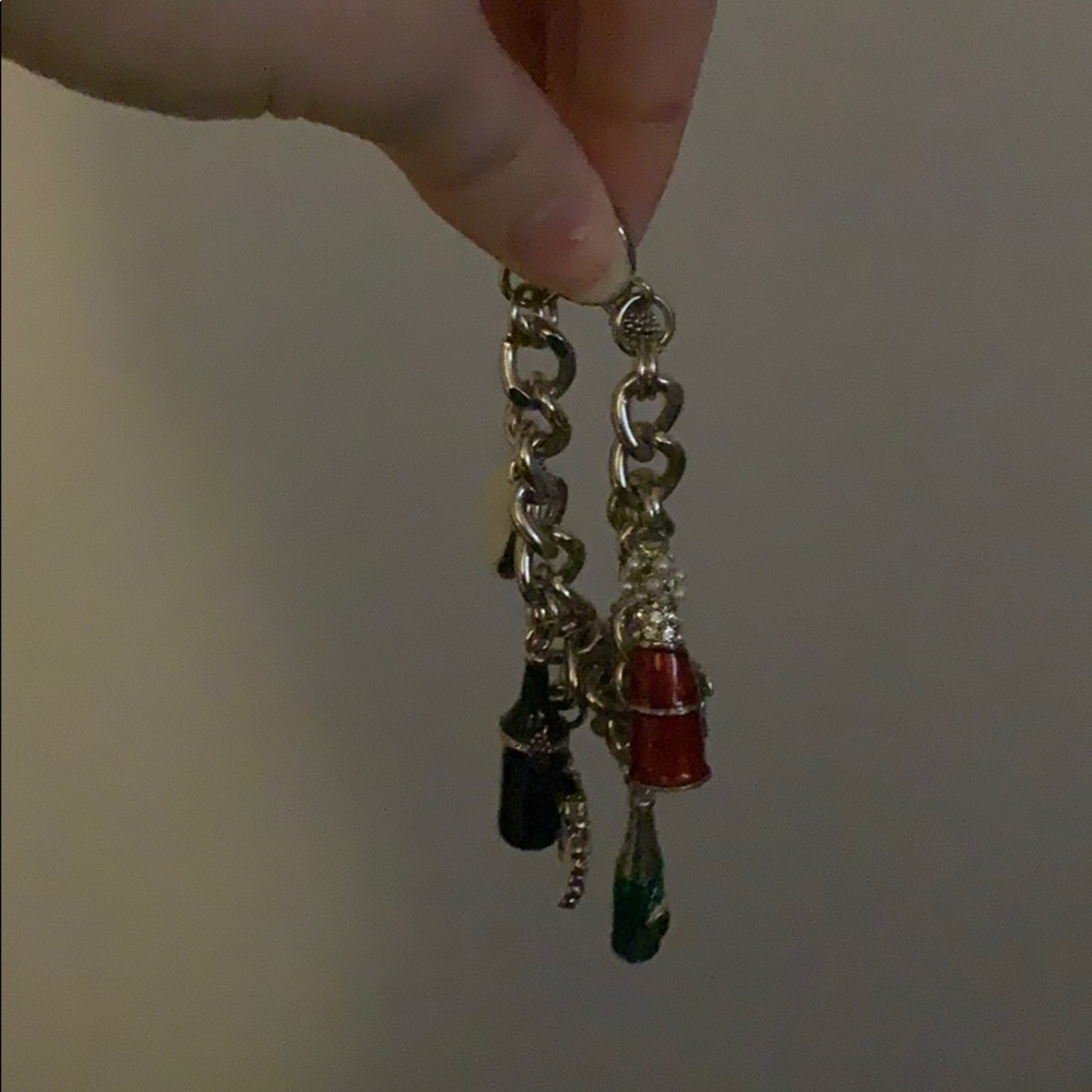 Wine charm bracelet